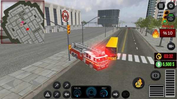 City Fire Truck Simulator स्क्रीनशॉट 1