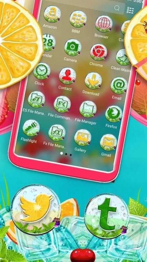 Summer Cocktail Ice Launcher Theme screenshot 4