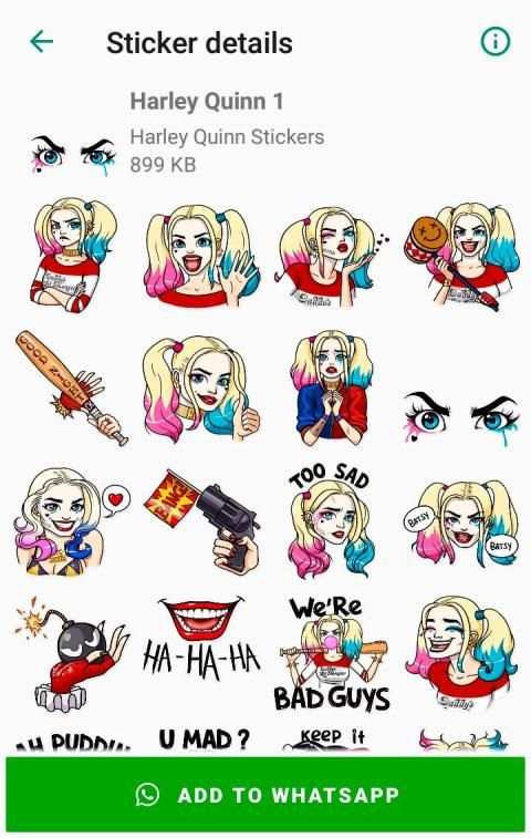 Harley Quinn Stickers for WhatsApp - WAStickerApps screenshot 9