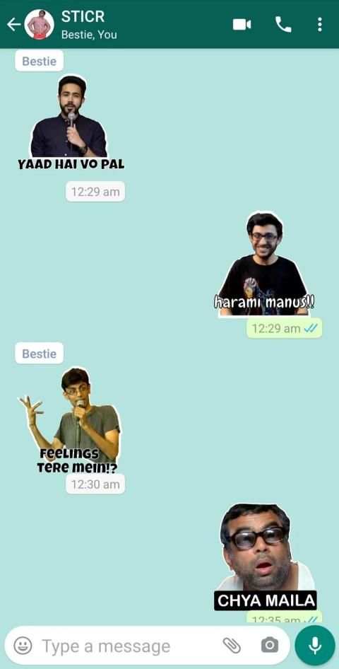 STICKR: All in one Hindi WhatsApp stickers screenshot 7