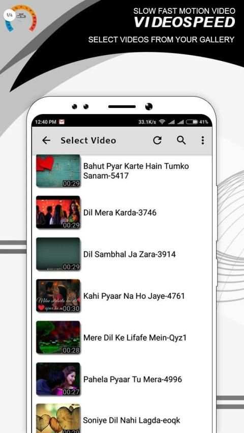 Slow Fast Motion Video – VideoSpeed स्क्रीनशॉट 1