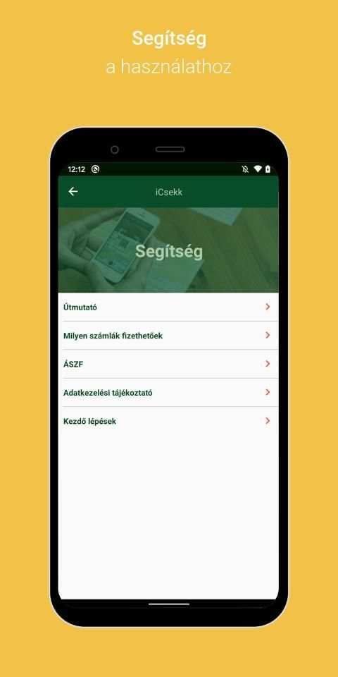 iCsekk mobil fizetés screenshot 1