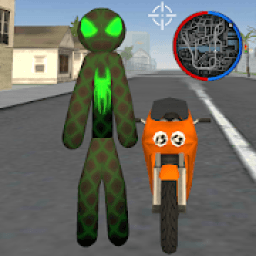 Spider Stickman Rope Hero Grand City Crime आइकन