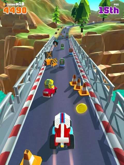 Blocky Racer - Endless Racing स्क्रीनशॉट 9