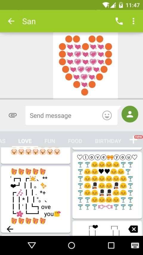 Love Art - Emoji Keyboard स्क्रीनशॉट 7