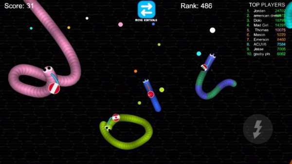 WormNest.io - Worm Cacing Games स्क्रीनशॉट 2