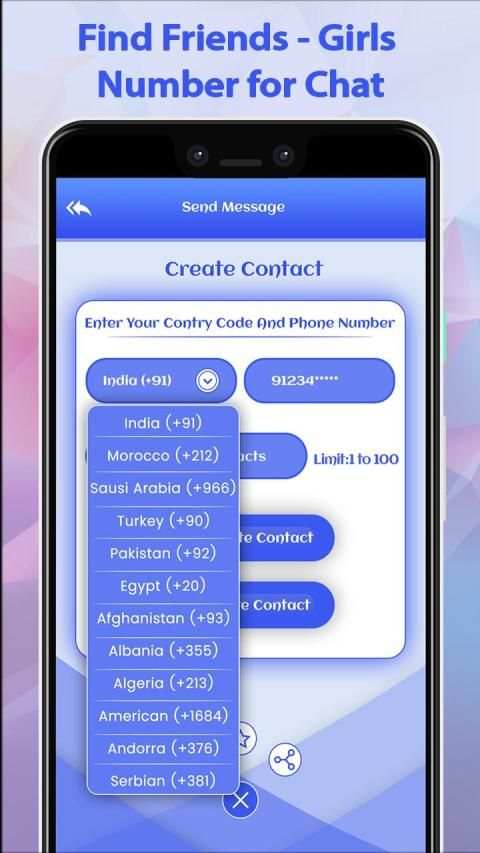 Find Friends-Girls Number For Chat स्क्रीनशॉट 1