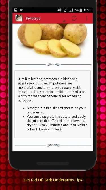 Get Rid Of Dark Underarms Naturally Tips screenshot 2