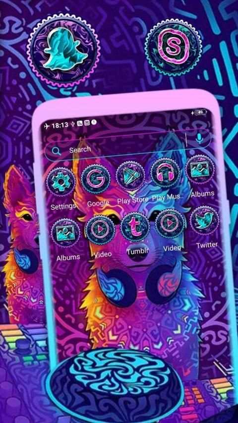 DJ Wolf Launcher Theme screenshot 1