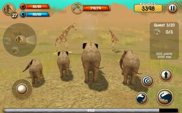 Wild Elephant Sim 3D स्क्रीनशॉट 7