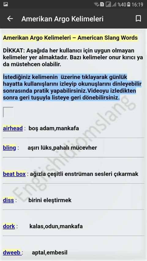 Englishidiomslang screenshot 5