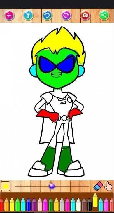 Teen Coloring Book Titans Go Go Go screenshot 3
