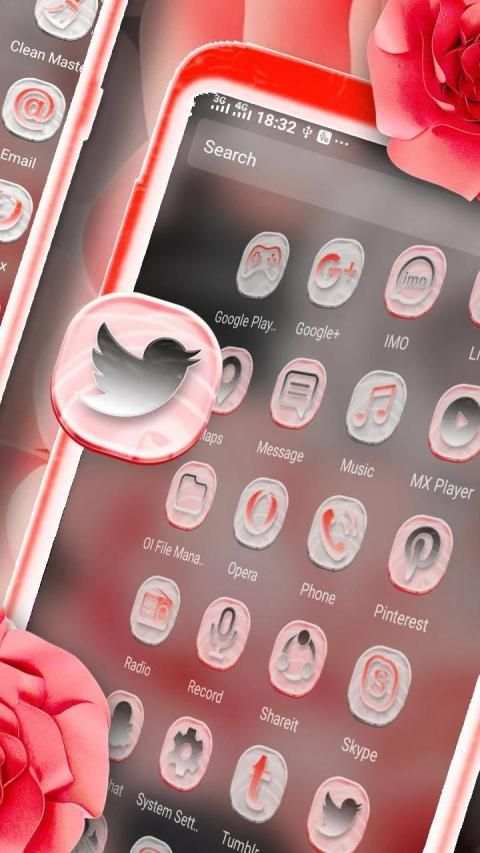 Rose Flower Beautiful Launcher Theme screenshot 2
