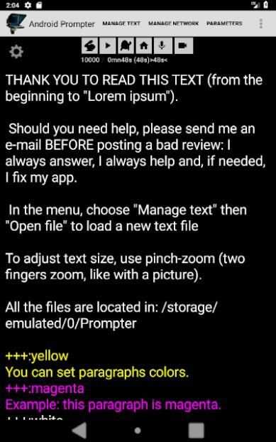 A Prompter for Android स्क्रीनशॉट 4