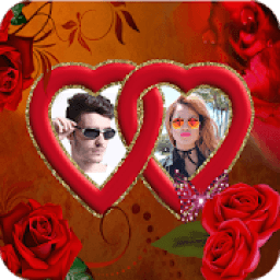 Love Heart Dual Photo Frame आइकन