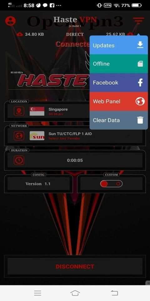 HasteVPN Core II screenshot 1