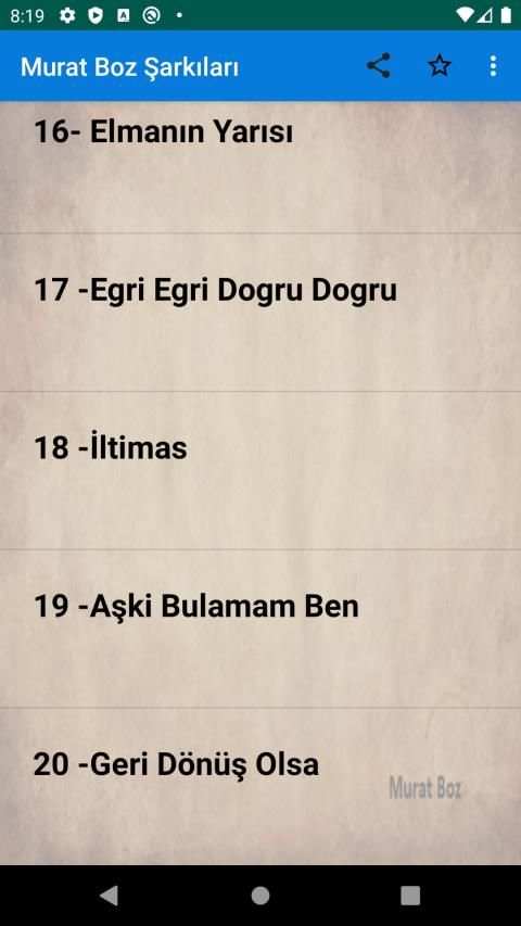Murat Boz -Şarkıları-20 20- (in-ter-netsiz) screenshot 1