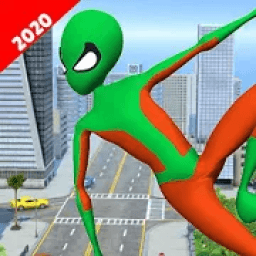 ikon Flying Stickman Spider Rope Hero: Grand City Crime