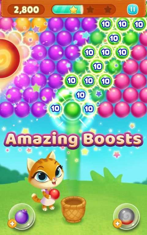 Kitty Pop Bubble Shooter स्क्रीनशॉट 4