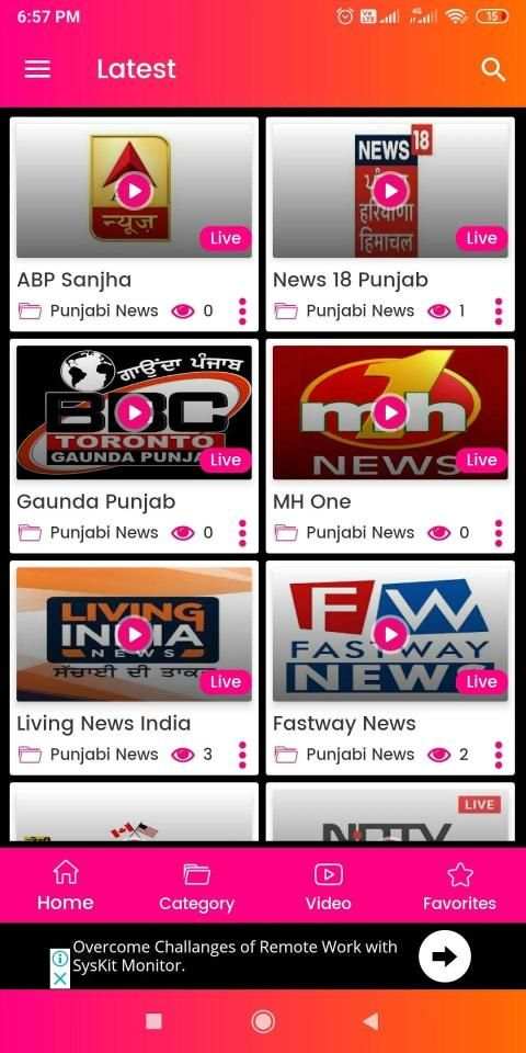 Punjabi Live TV News स्क्रीनशॉट 1