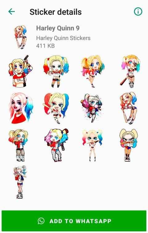 Harley Quinn Stickers for WhatsApp - WAStickerApps screenshot 2