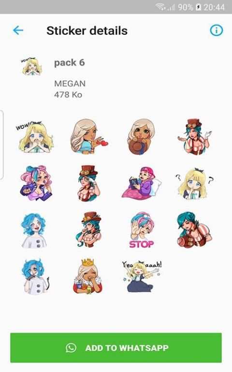 Girly m Stickers for WhatsApp -WAStickerApps screenshot 2