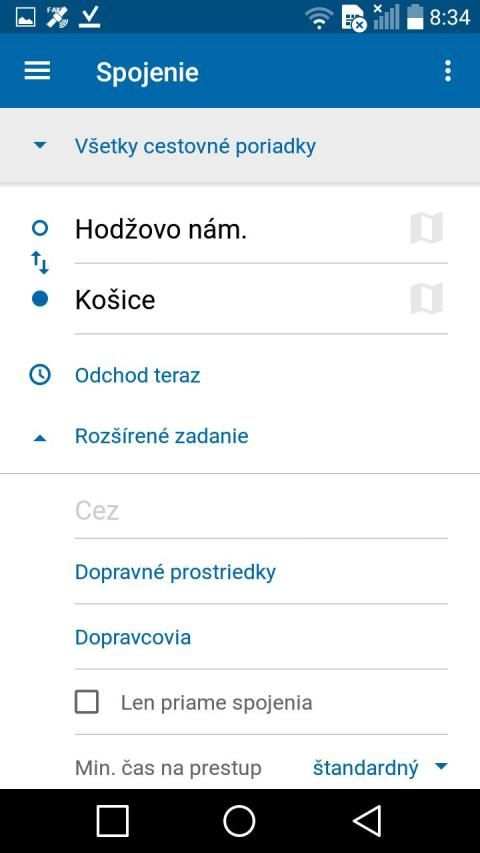 Cestovné poriadky CP screenshot 8