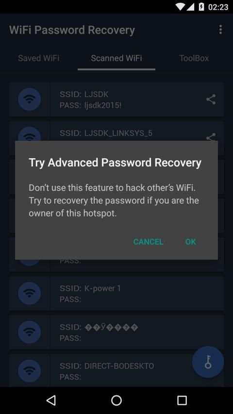 WiFi Password Recovery स्क्रीनशॉट 4