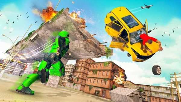 Real Speed Robot Hero Rescue Games स्क्रीनशॉट 2