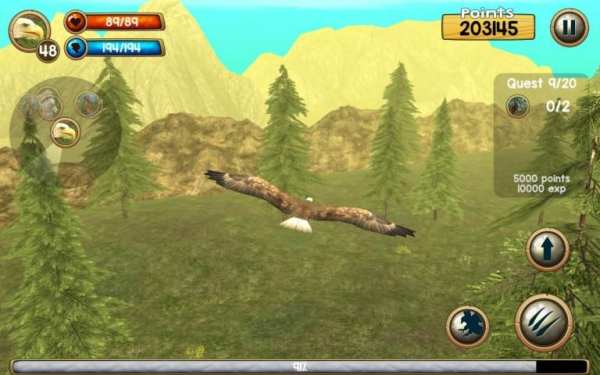 Wild Eagle Sim 3D स्क्रीनशॉट 6