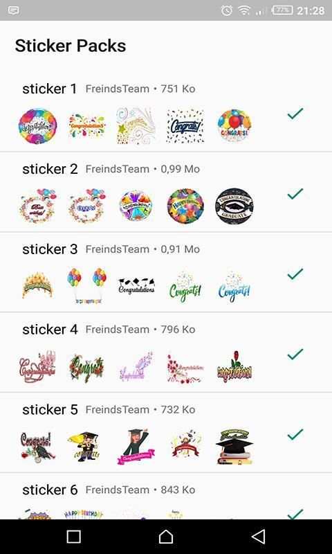 Congrats Stickers For Whatsapp screenshot 1