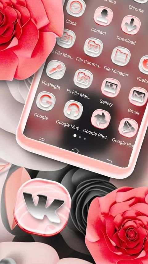 Rose Flower Beautiful Launcher Theme स्क्रीनशॉट 3