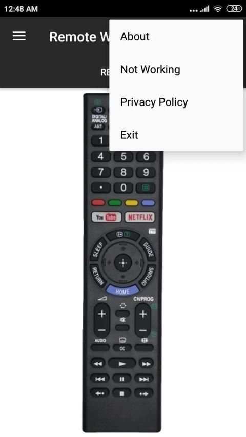 Sony TV Remote Control स्क्रीनशॉट 3