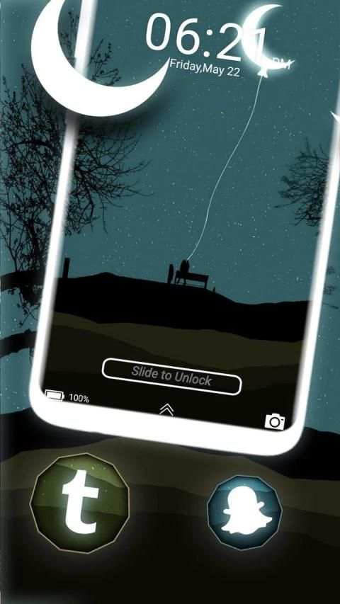 Moon Night Launcher Theme स्क्रीनशॉट 2