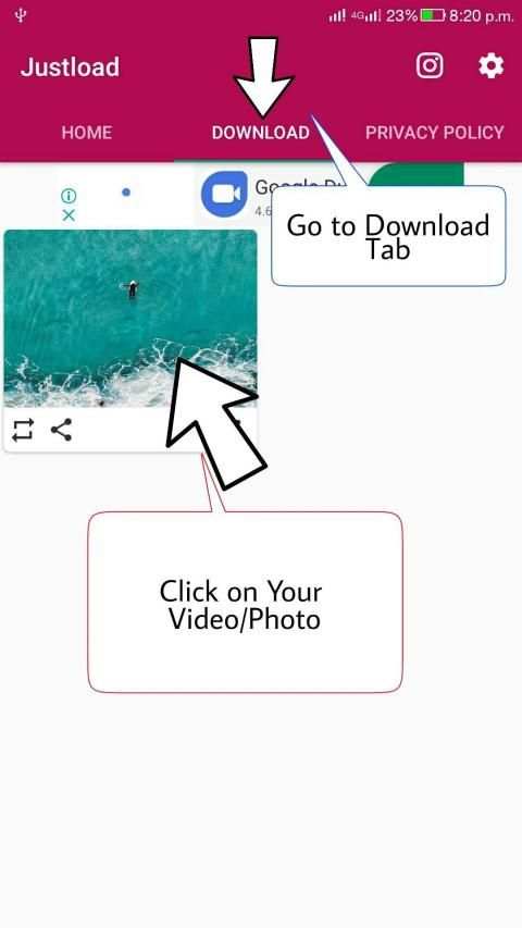 Video Downloader for Instagram - Justload for Inst screenshot 2