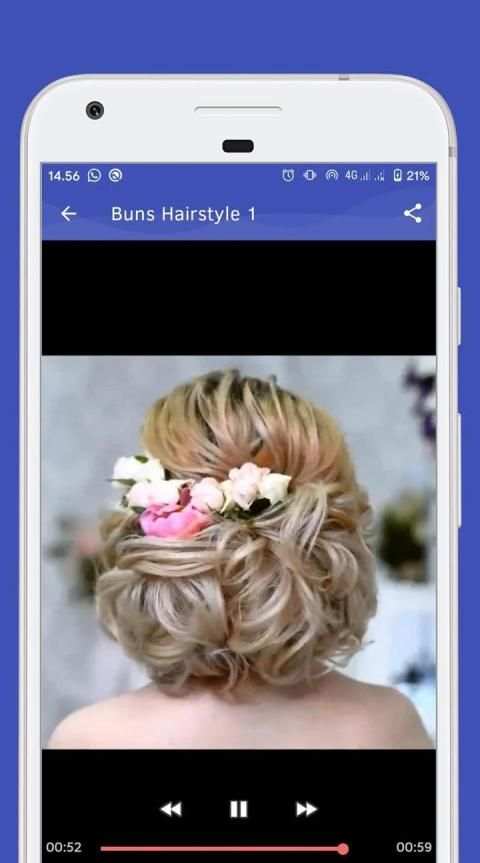 Buns Hairstyle - Video Step By Step Offline screenshot 4
