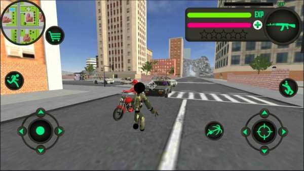 Amazing Army Stickman Rope hero Crime City Gangter स्क्रीनशॉट 1