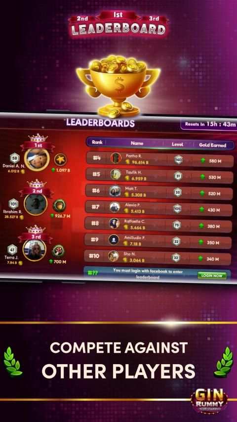 Gin Rummy - Online Card Game स्क्रीनशॉट 16