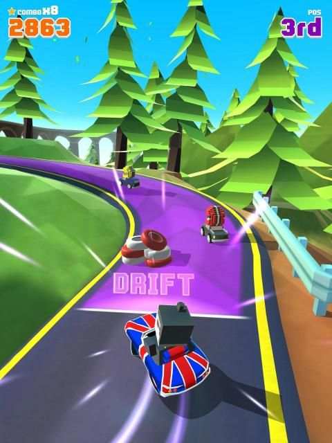 Blocky Racer - Endless Racing screenshot 8