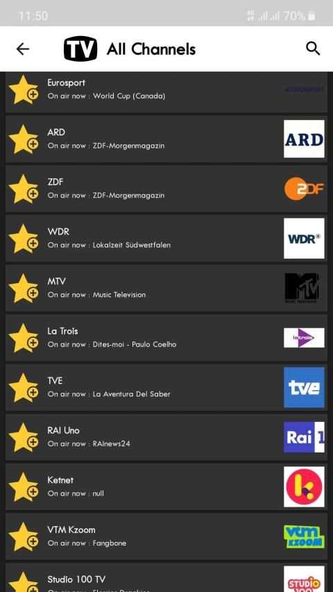 Belgium TV Schedules & Guide स्क्रीनशॉट 1