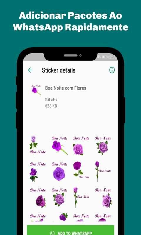 Figurinhas de Boa noite com Flores - WAStickerApps screenshot 6
