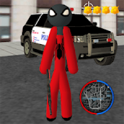 ikon Stickman Spider Rope Hero : Crime City Simulator