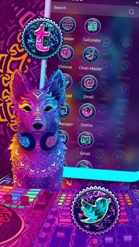 DJ Wolf Launcher Theme screenshot 2