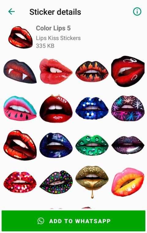 Lips Kiss Stickers for WhatsApp * WAStickerApps screenshot 3