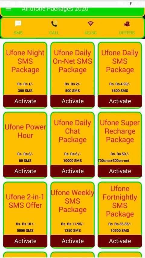 All ufone Packages 2020 | ufone Packages Bundle screenshot 3