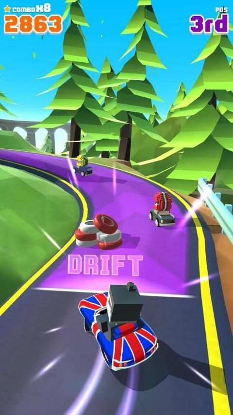 Blocky Racer - Endless Racing स्क्रीनशॉट 3
