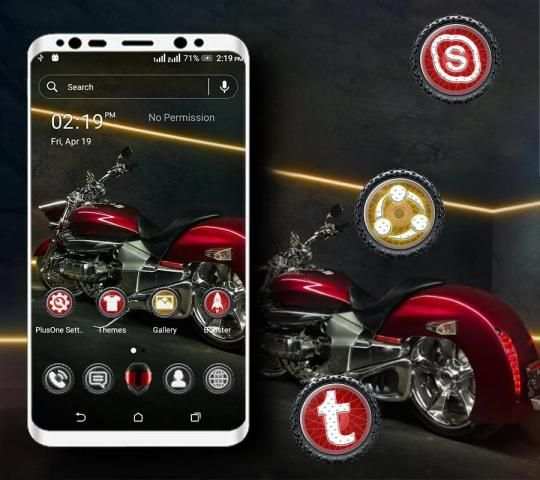 Red Bike Launcher Theme स्क्रीनशॉट 1