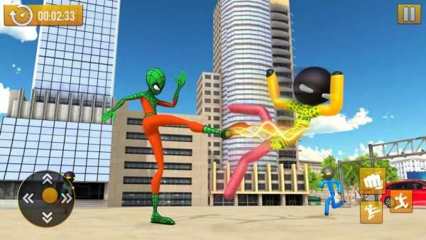 Flying Stickman Spider Rope Hero: Grand City Crime स्क्रीनशॉट 1