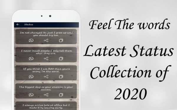 Latest Status for WhatsApp 2020 स्क्रीनशॉट 1