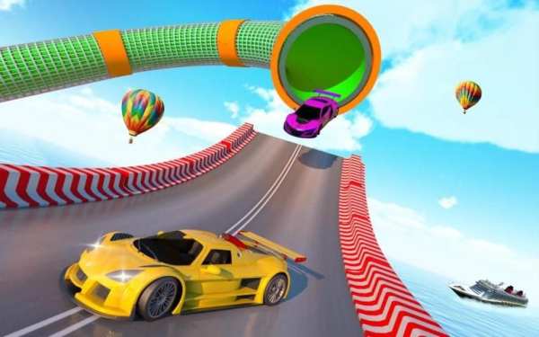 GT Car Stunts Free : Mega Ramp Adventure screenshot 1